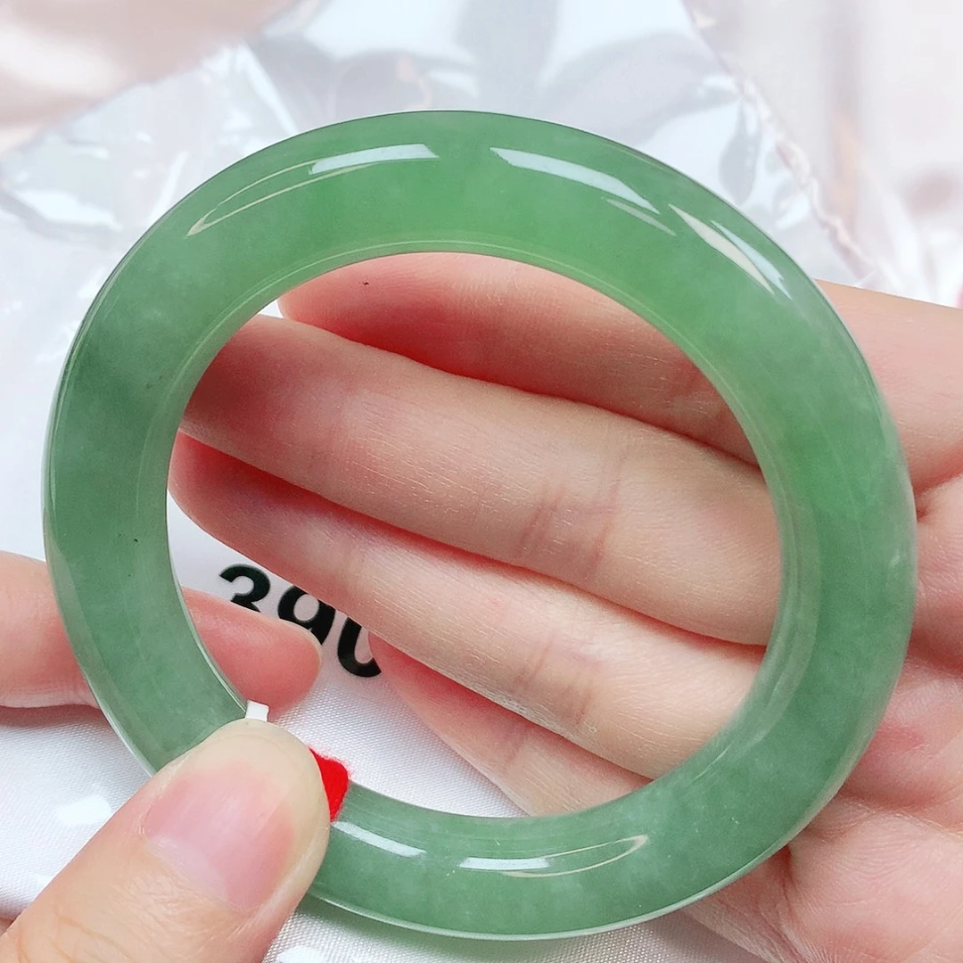 翡翠未镶嵌手镯抖音390