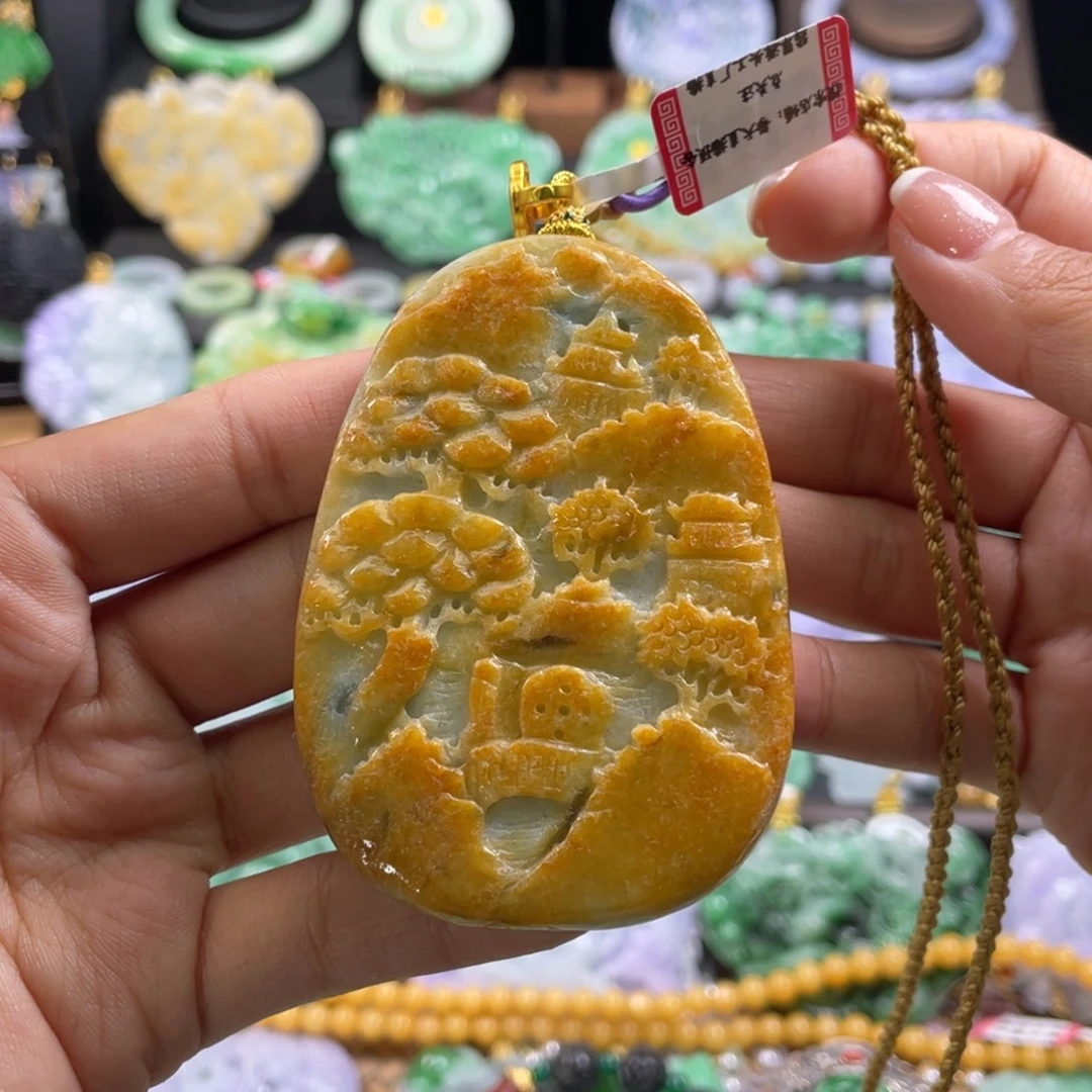 翡翠未镶嵌颈饰代编织