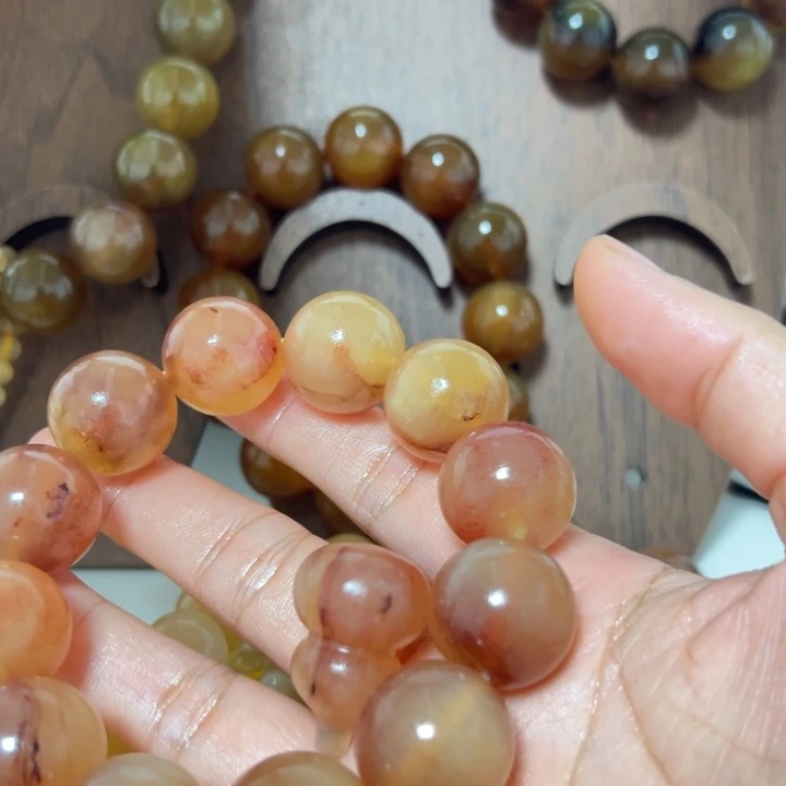平***安珐琅非金属20粉血手串