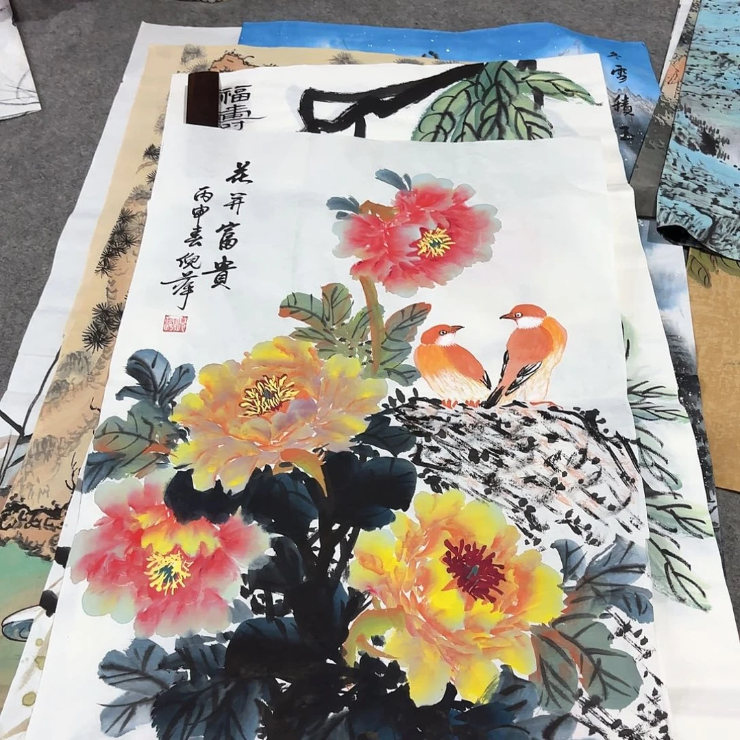 国画国画作品画心一张