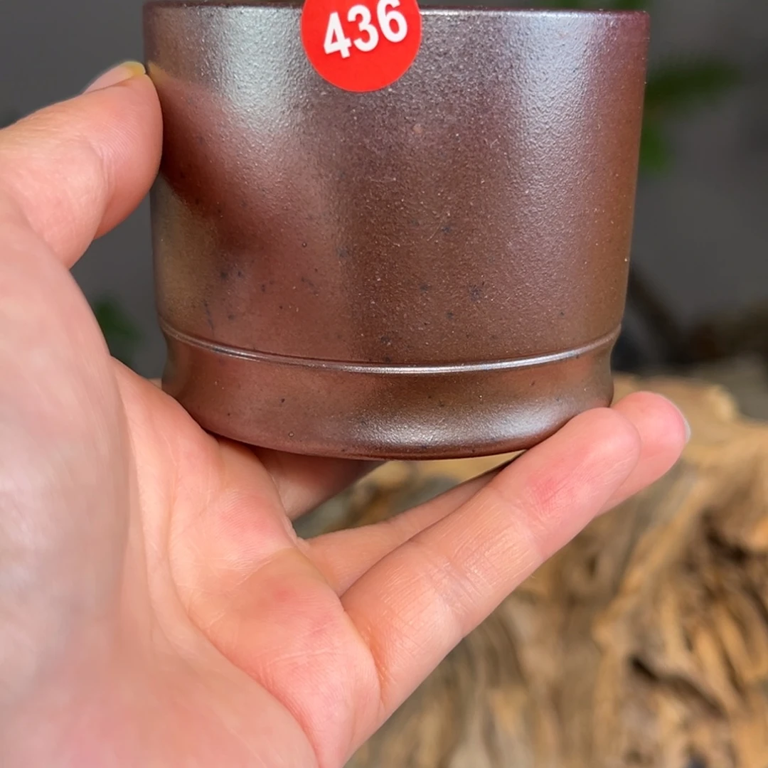 青***麦杯436柴烧主人杯紫砂老紫泥