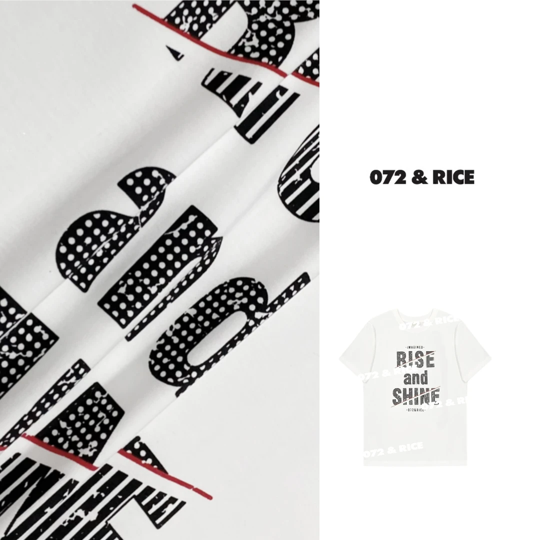 072 & RICE【闪光TEE】莱赛尔+棉 春季休闲圆领短袖T恤 31NB281Z*