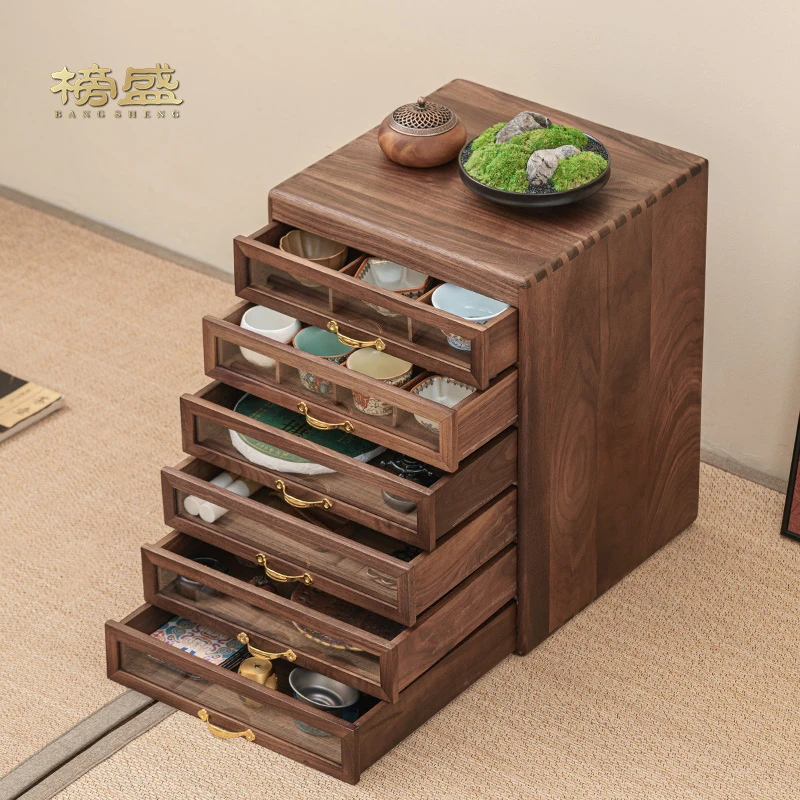 茶室茶具收纳牙科柜多层首饰盒文玩收纳柜宝藏级大容量六抽收纳箱