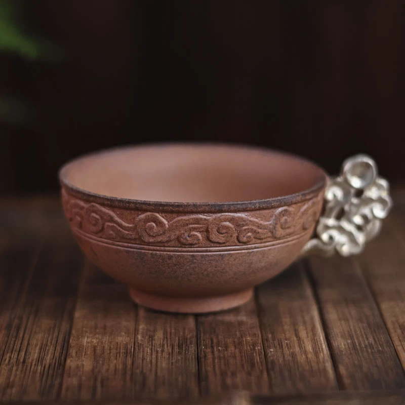 老岩泥祥云杯（灰念0286）容量40CC