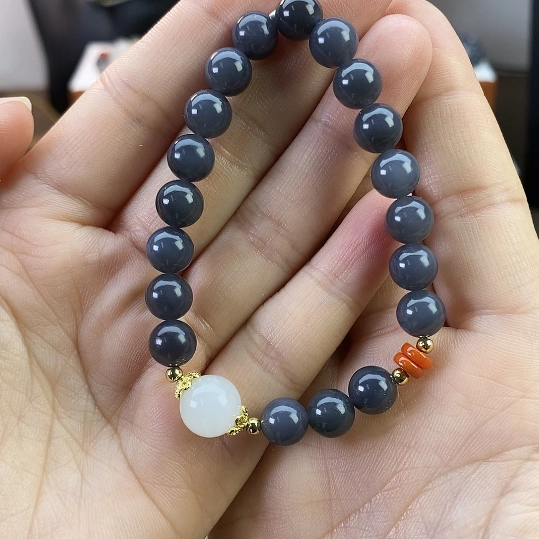 和田玉手串卡8未镶嵌