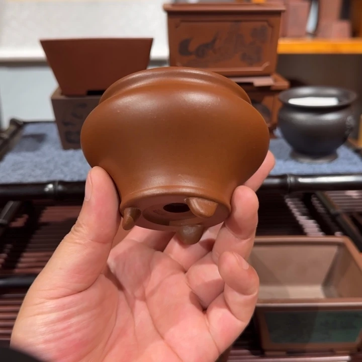 紫砂花盆原矿紫泥