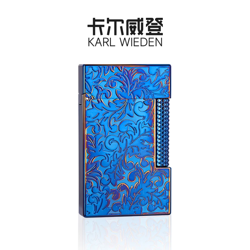 KW烤蓝唐草--熏金烤蓝打火机充气侧滑朗声机高档手工经典朗声机