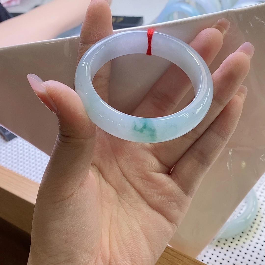 翡翠未镶嵌手镯52正圈17