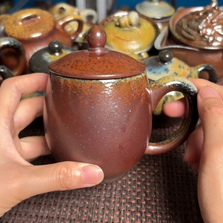 茶杯紫砂敞口盖杯宽盖260