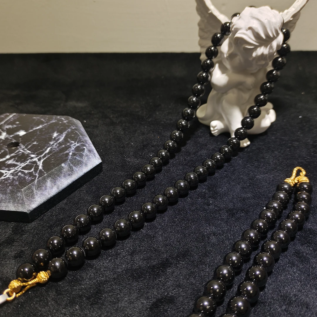 【老王优选】250220067745-天然电气石黑碧玺项链-多样性发一