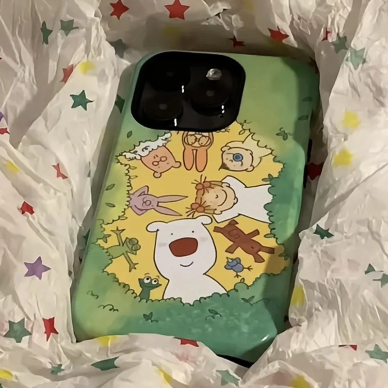 绿油油coco酱适用苹果16ProMax手机壳iPhone15硬14二合一菲林壳13