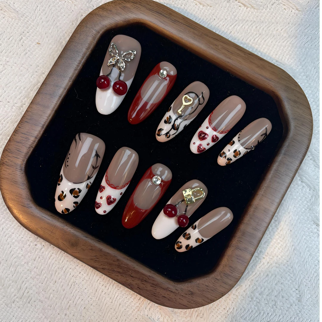 【港风一姐】纯手工穿戴甲美甲贴片欧美法式美甲