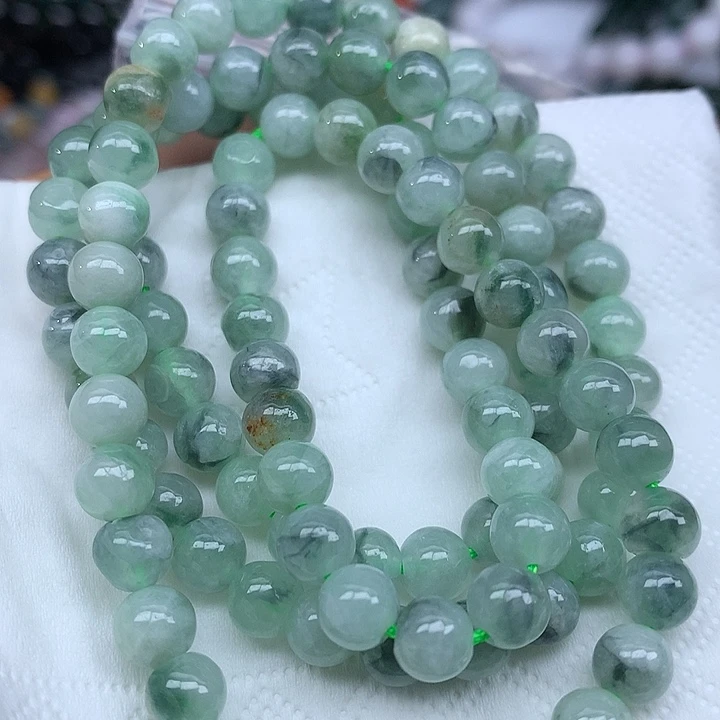 翡翠未镶嵌颈饰手串