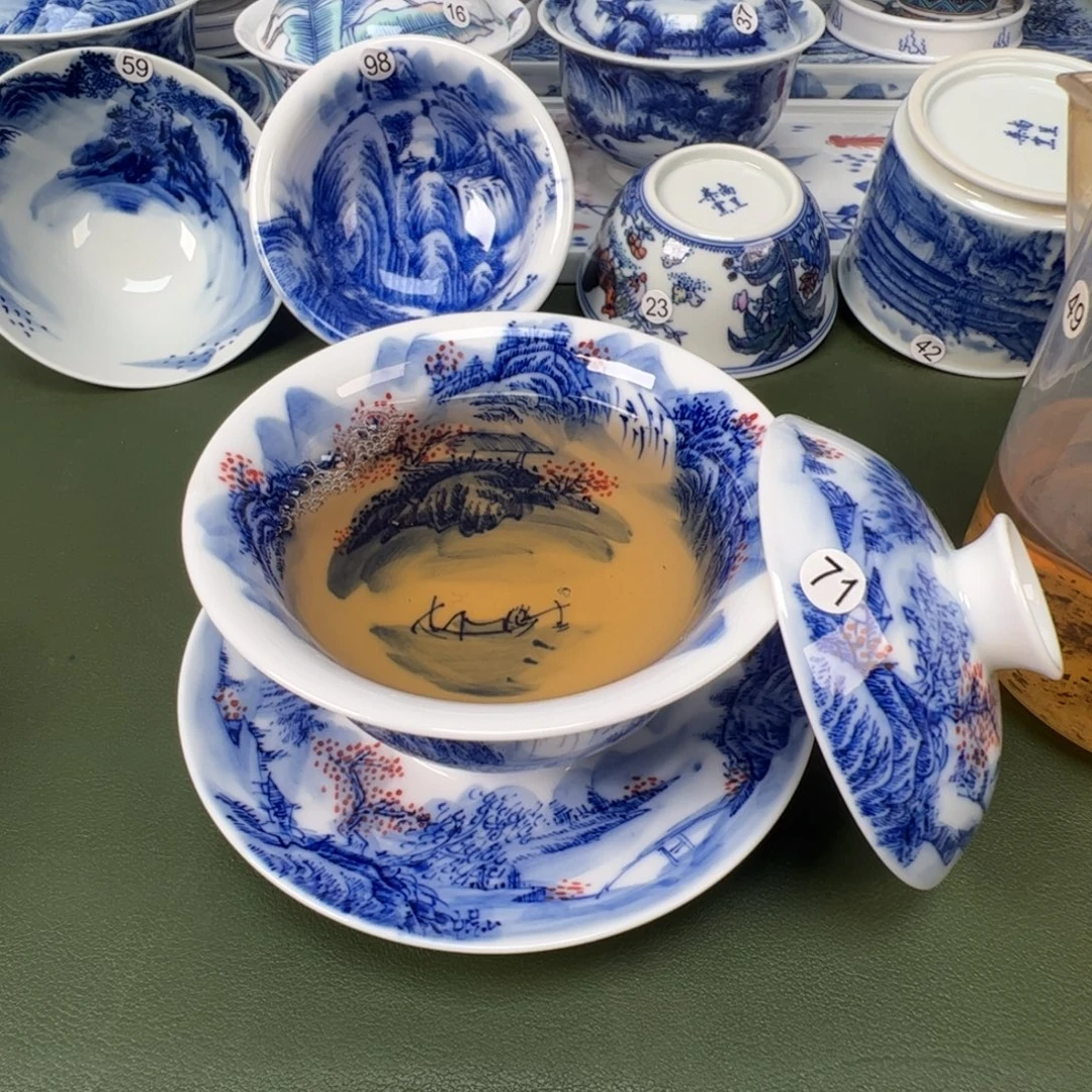 景德镇纯手工纯手绘茶具木木71