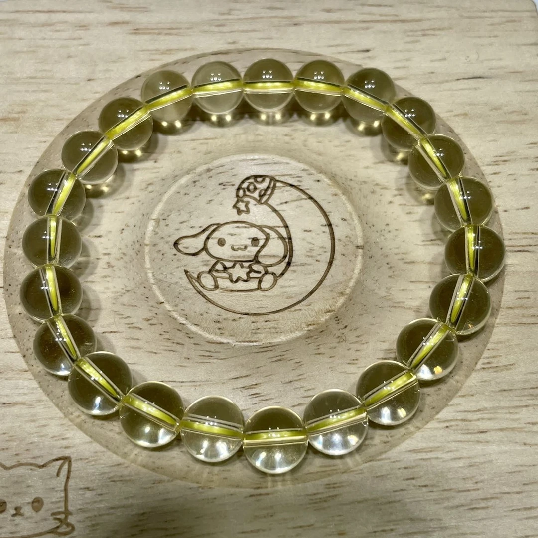 8mm黄水单圈手串双A冰透款