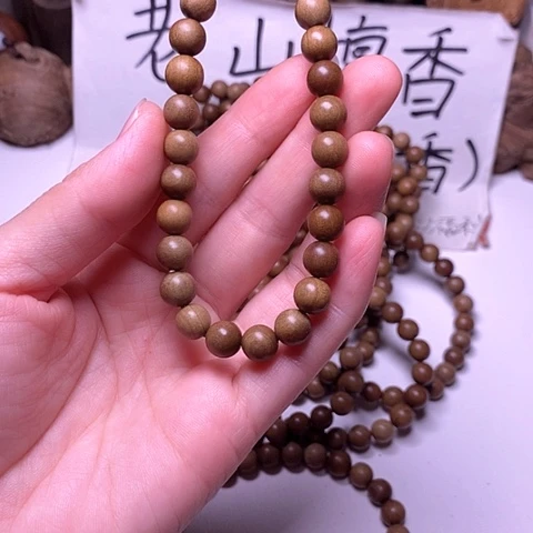 檀香木手串/手链檀香黑肉0.8/25单圈顺纹