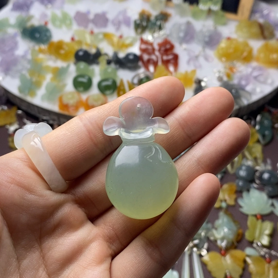 蛇纹石玉合金耳饰/颈饰