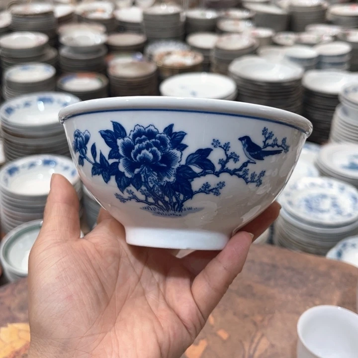 醴陵高温瓷群力13.5厘米饭碗