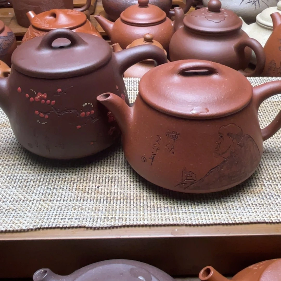自***势茶壶紫泥宜兴紫砂壶艺术品