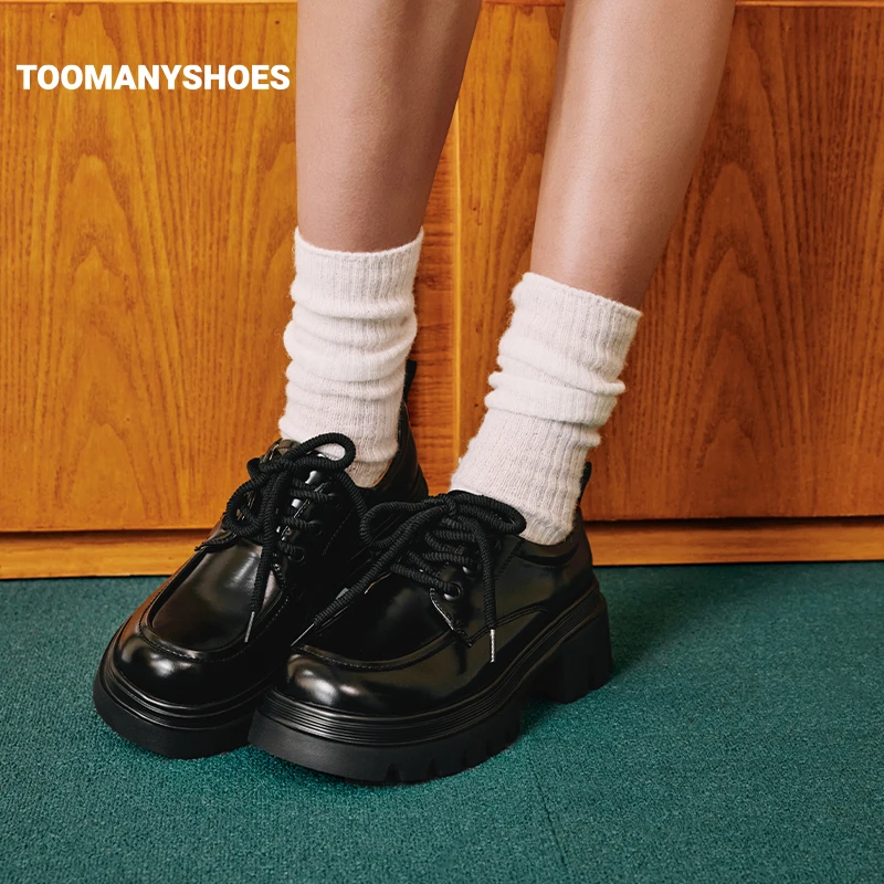 【达人】Toomanyshoes女鞋2025新款秋叶伯爵学院风jk小皮鞋乐福鞋