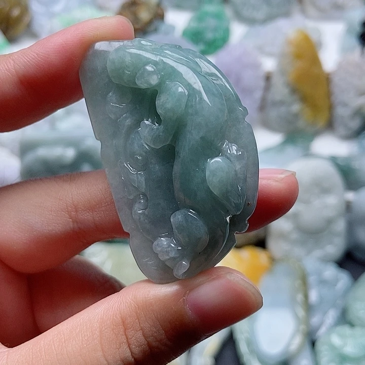 翡翠未镶嵌吊坠(不含链)1