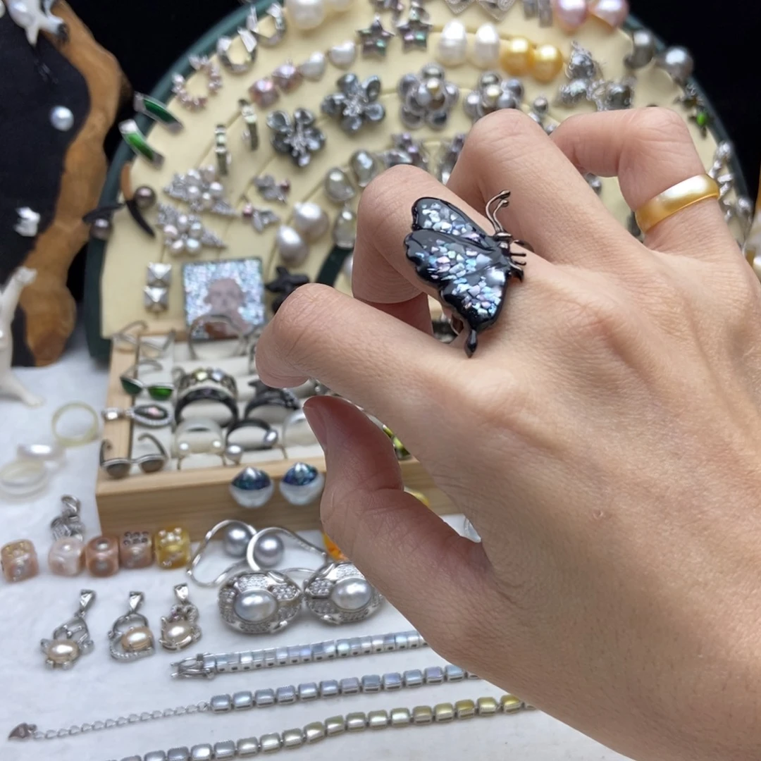 海水珍珠画框银S925镶嵌