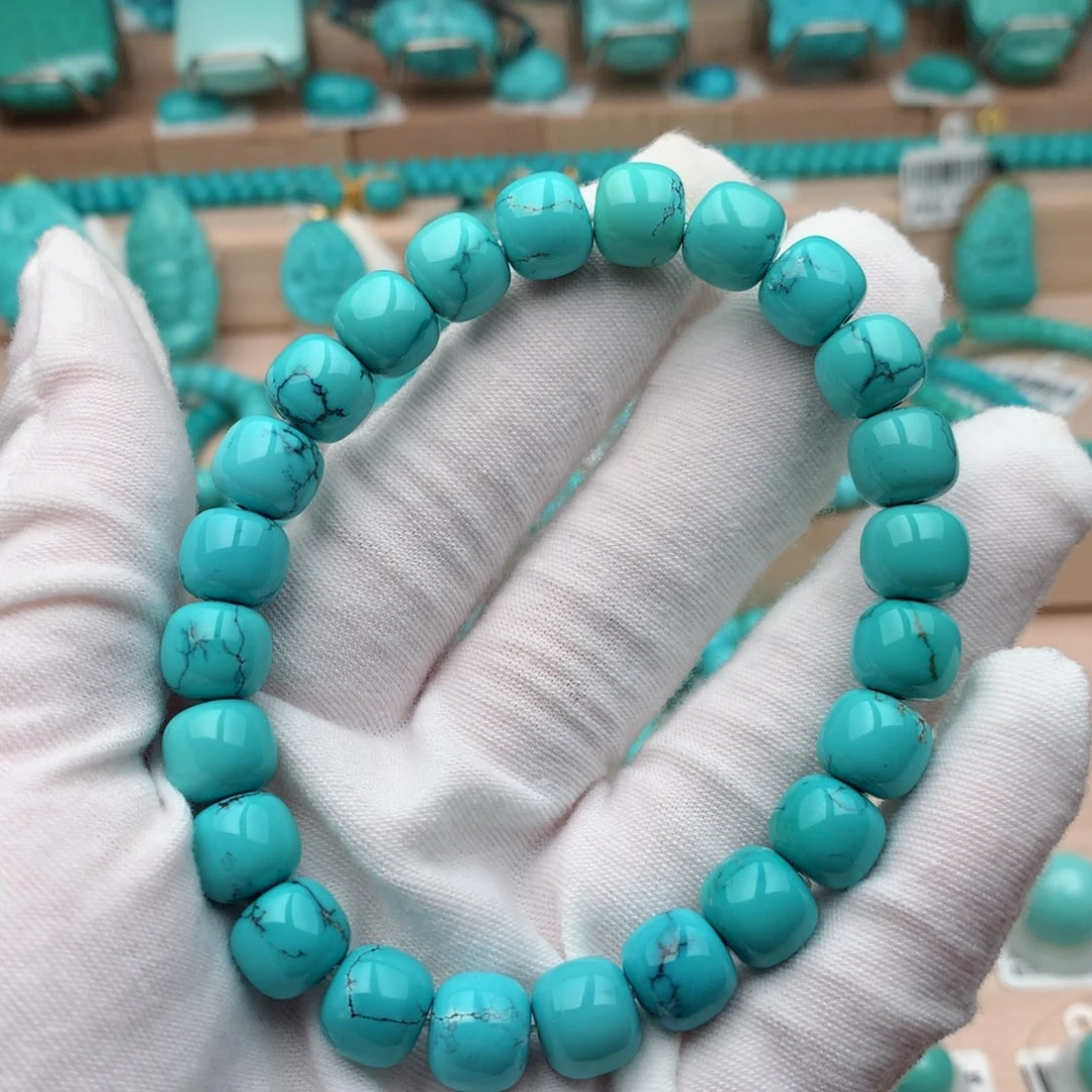 未镶嵌绿松石珠宝奇石9.8mm