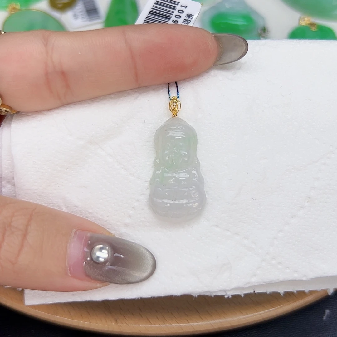 翡翠颈饰18K金镶嵌天然Ａ货翡翠