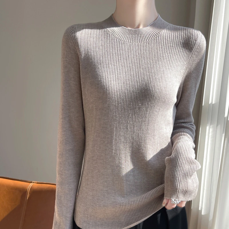 春秋内搭高级感毛衣针织修身款显瘦百搭高级感水溶打底衫时尚