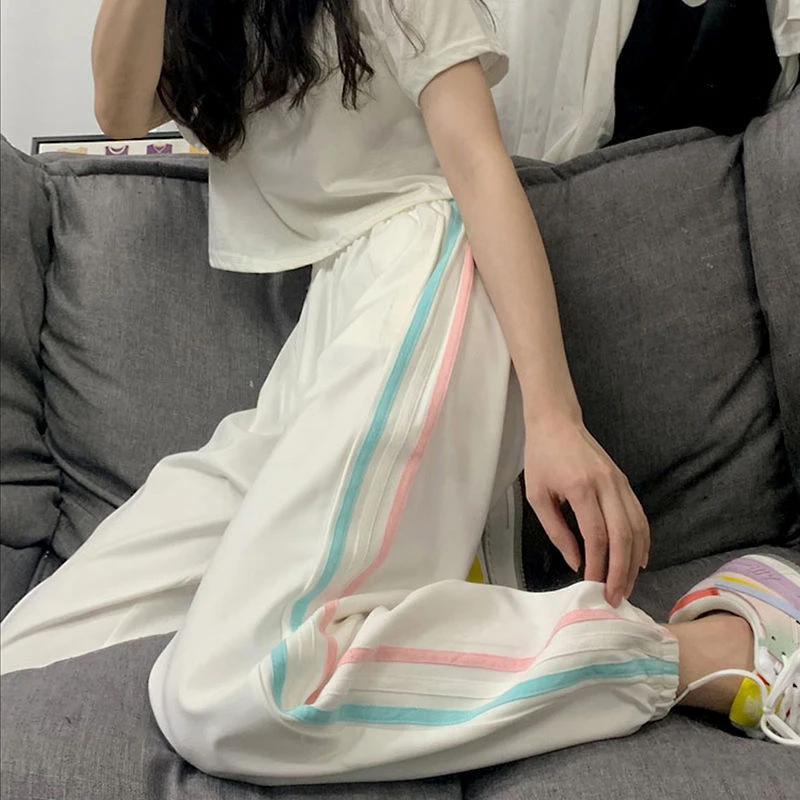 2025新款夏秋季裤子女学生休闲宽松运动长裤百搭时尚潮流束脚哈伦