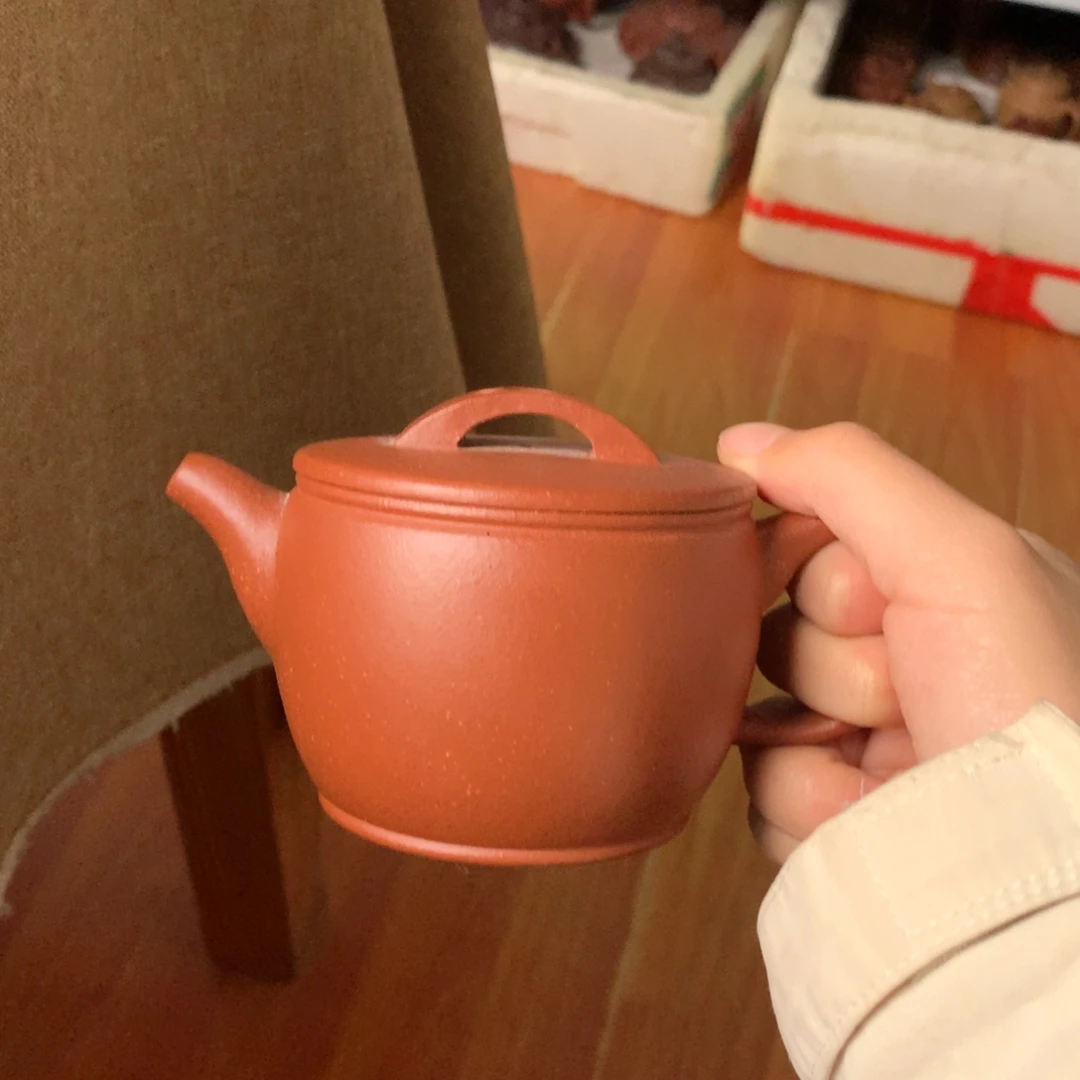 紫砂茶壶230毫升半手