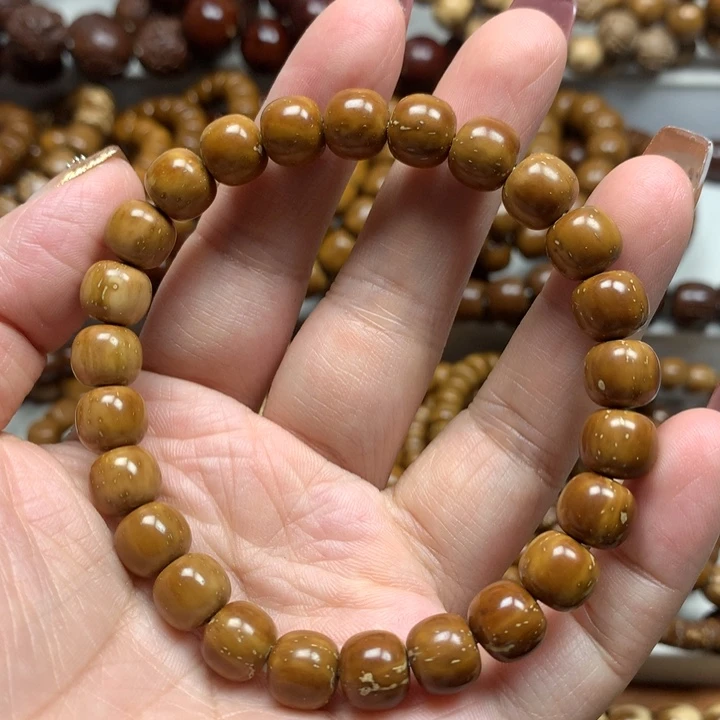 紫金鼠手串9mm实心老型微花皮单圈手串