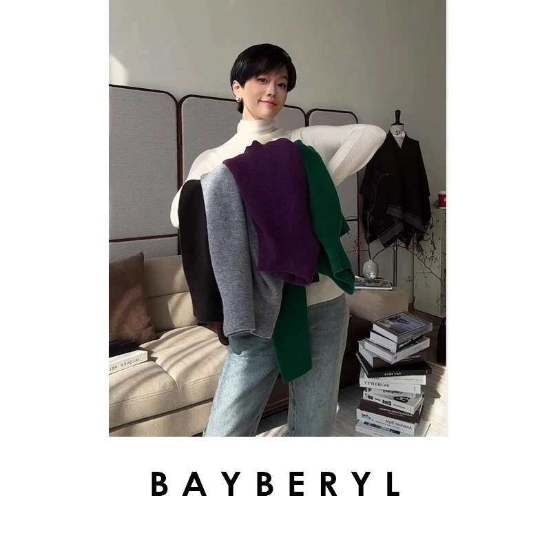 领券FF-BAYBERYL老贝圆领白米饭*亮片羊绒针织衫ZZS3G1304-10/10