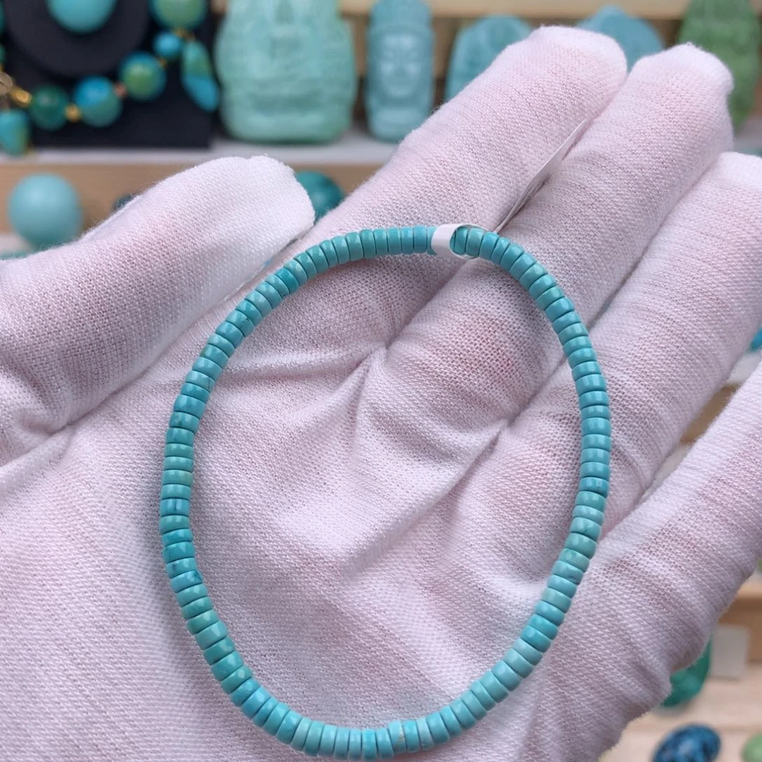 未镶嵌绿松石珠宝奇石卡3.5