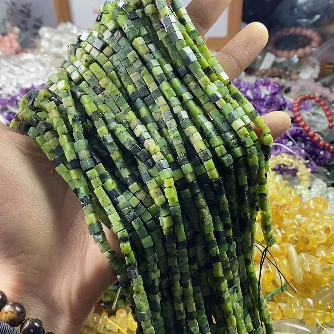 玛瑙/玉髓珠宝半成品未镶嵌一条天然4mm药王石方糖