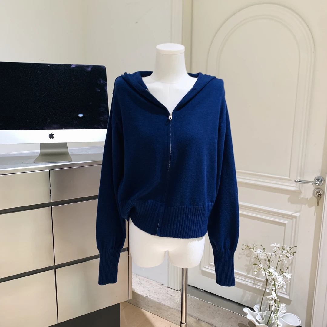 露丝同款藏蓝开衫宽松韩版休闲长袖外套上衣