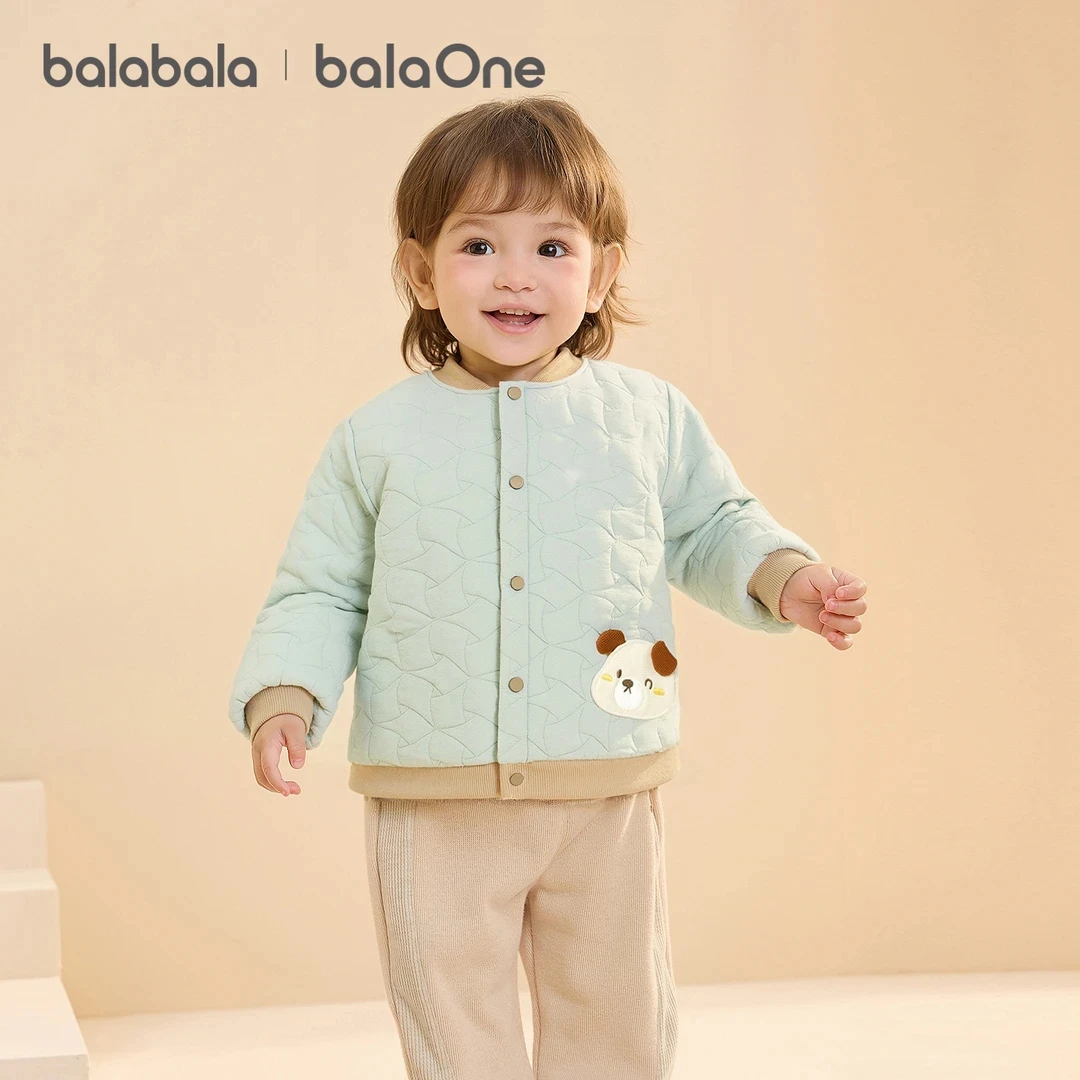 【balaOne】巴拉巴拉儿童棉服婴儿外套新款2025秋冬保暖可爱柔软