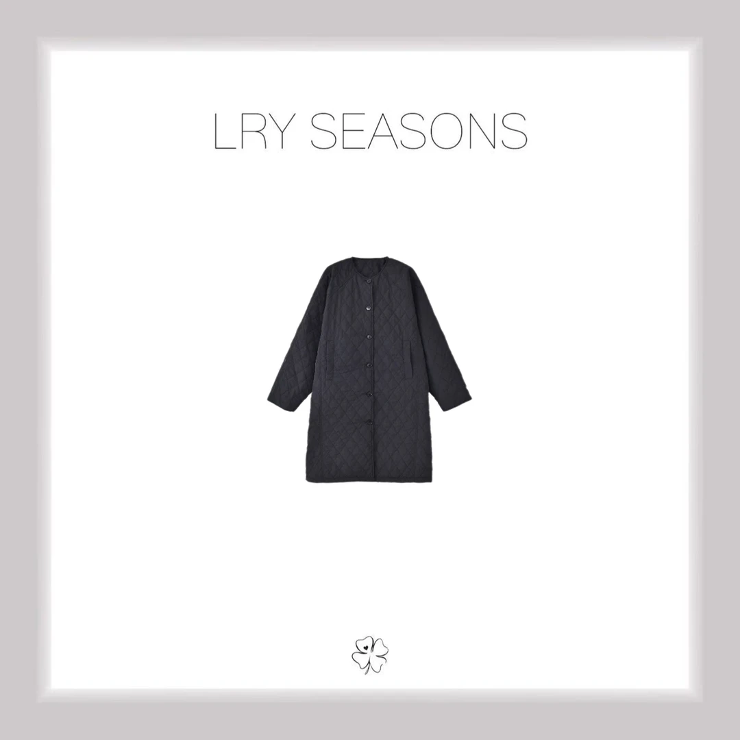 LRY SEASONS |高级感休闲慵懒无领菱格棉服外套 25525