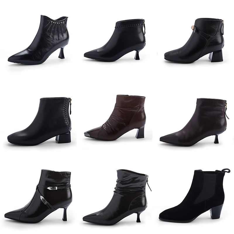 【1号靴子新款】直播间拍真皮头层皮女鞋靴子短靴集合链接