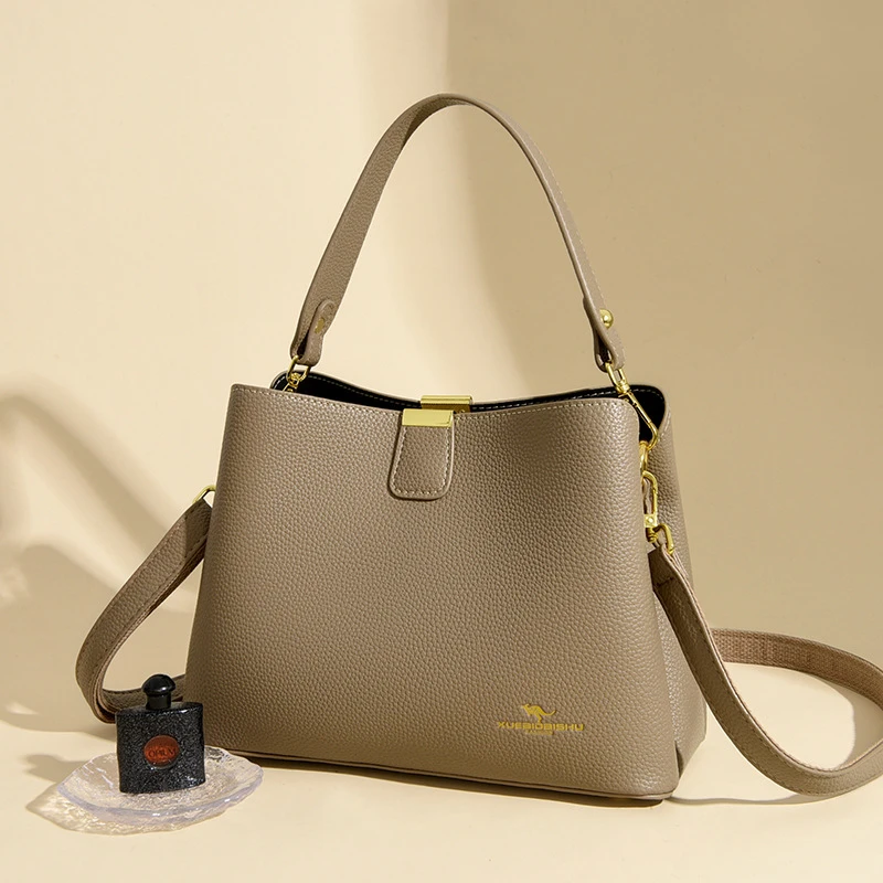 水桶包跨境热销时尚女包大容量通勤手提包高级感简约斜挎包可单肩