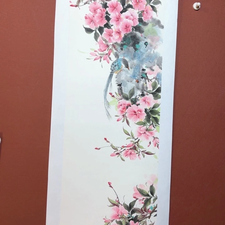 国画听兰老师花鸟