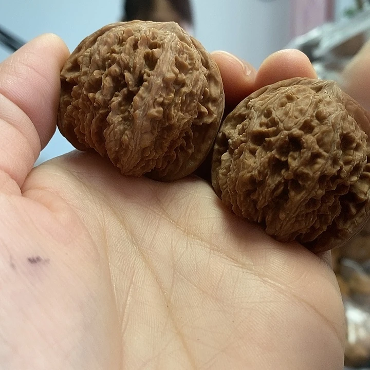 把件文玩核桃40小众137红皮