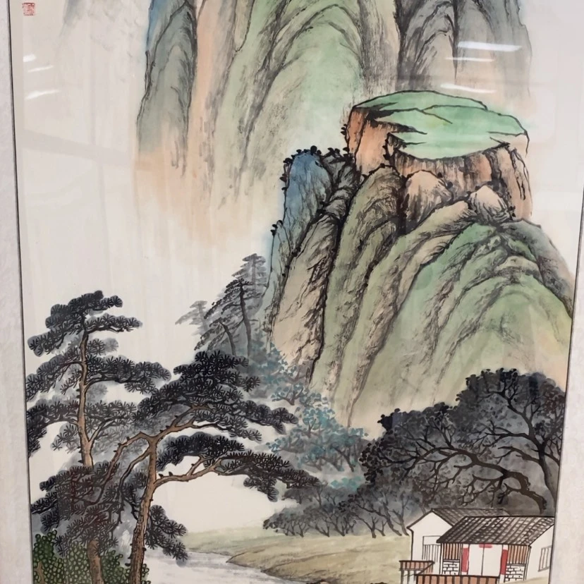 【闪购商品】国画纵****)手绘国画带框