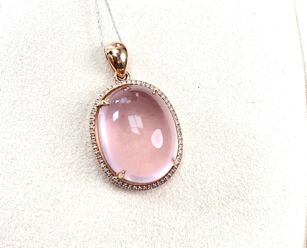 18k金芙蓉石吊坠