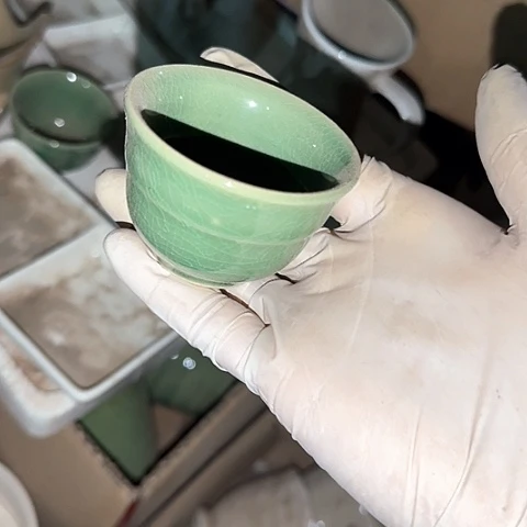 瓷片国营厂库存微瑕6厘米