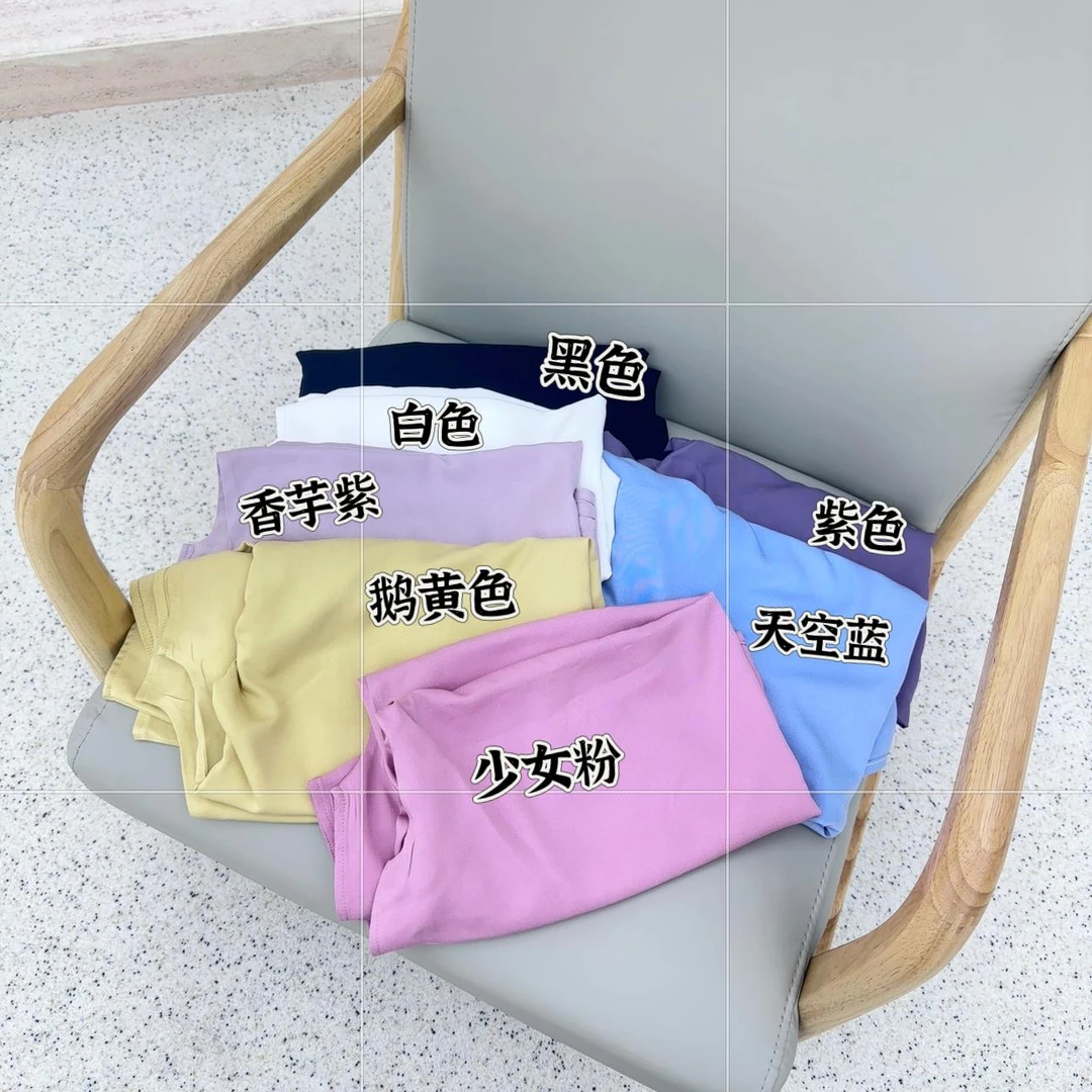 무지징-「成为纸片人」设计感显瘦褶皱棉绸短袖T恤-B