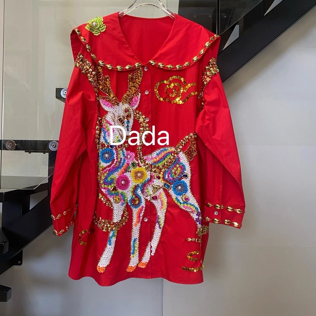 Dada 原创新款重工个性款休闲衬衣C15725