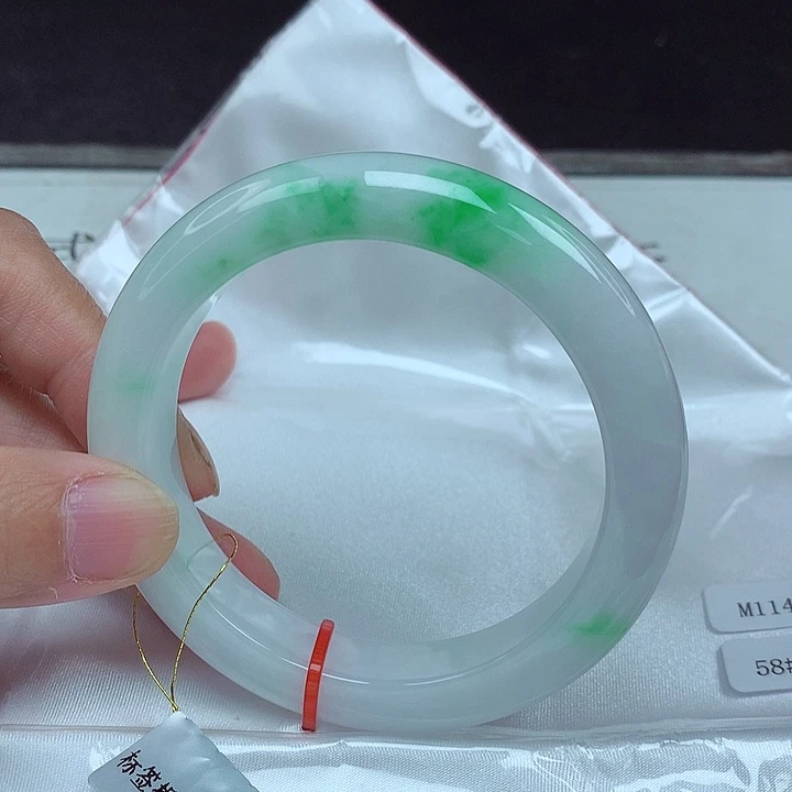 翡翠未镶嵌手镯58圈4965