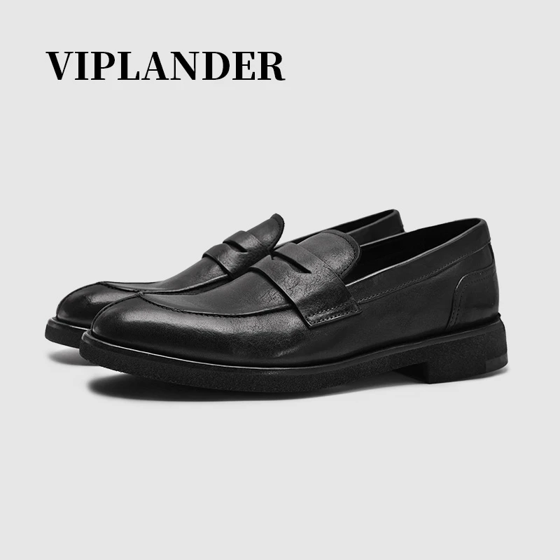 【轻质透气】VIPlander英伦风一脚蹬马皮休闲乐福鞋男夏GD61614