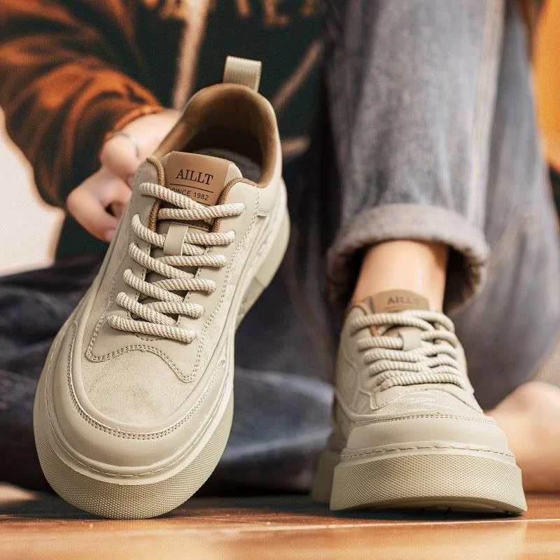 欧洲站男鞋潮牌2025秋冬新款休闲鞋男高级感痞帅厚底爆款正品板鞋